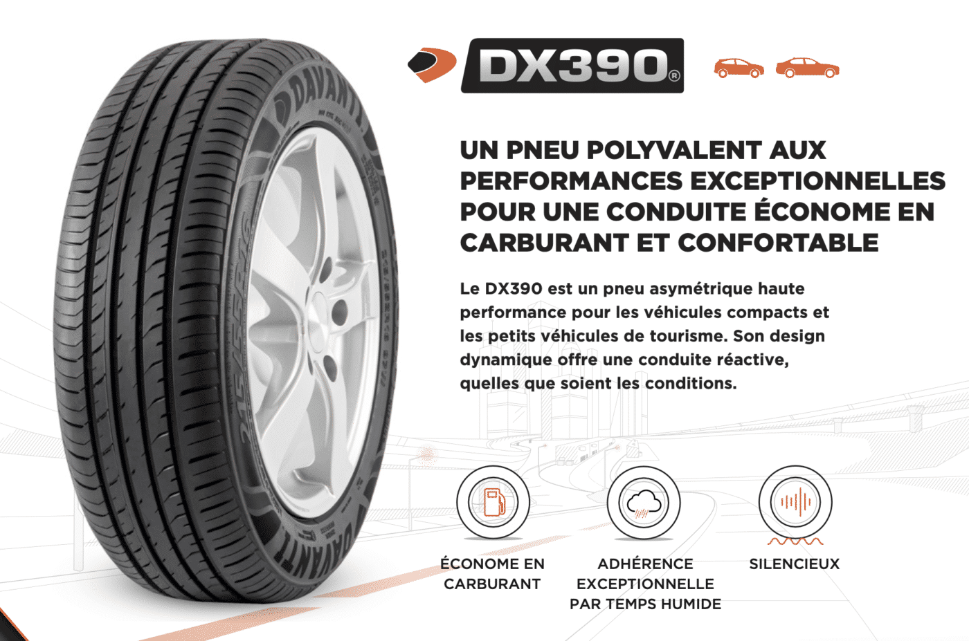 UN PNEU POLYVALENT AUX PERFORMANCES EXCEPTIONNELLES POUR UNE CONDUITE ÉCONOME EN CARBURANT ET CONFORTABLE