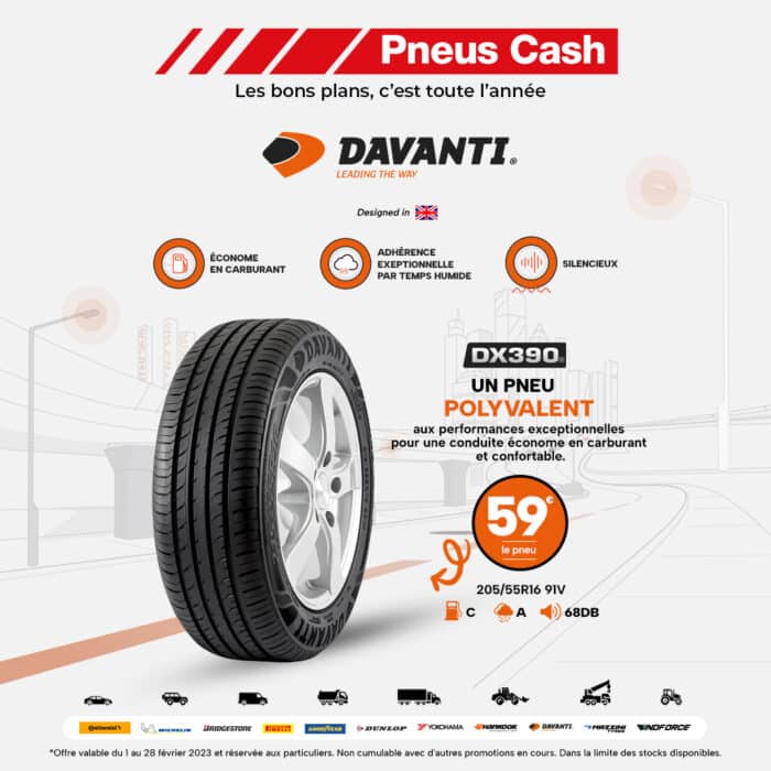 Avec DAVANTI vous aurez des pneus bien notés à petits prix